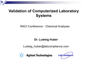 Validation of Computerized Laboratory Systems