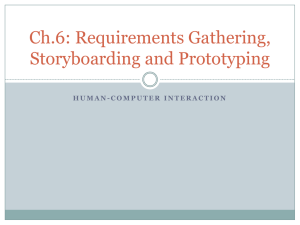 Ch.6 Requirements Gathering, Storyboarding and Prototyping