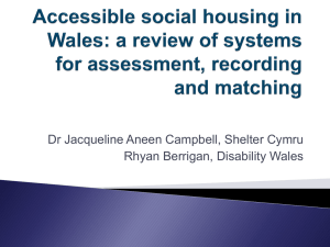 Accessible social housing in Wales: a review of systems
