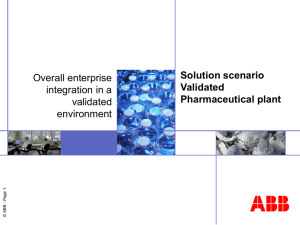 Solution example in Pharma industry