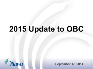 2015 Update to the Ontario Building Code
