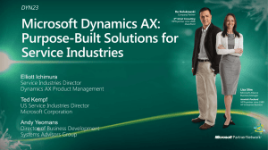 DYN23: Microsoft Dynamics AX: Purpose