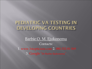 Pediatric VA Testing in Developing countries