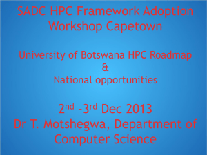 Dr. T. Motshegwa - University of Botswanax