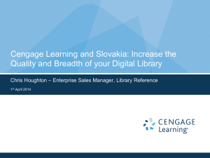 Chris Houghton, Gale – Cengage Learning and Slovakia