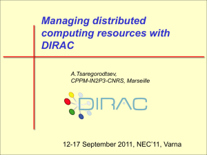 Managing distributed computing resources with DIRAC