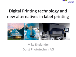 Digital Printing technology and new alternatives