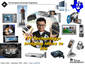 TI University Program - Signal Processing Systems (SPS)