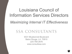 Louisiana Department of Revenue IT Governance Development