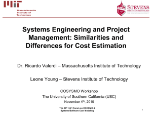 Systems Engineering and Project Management: Similarities