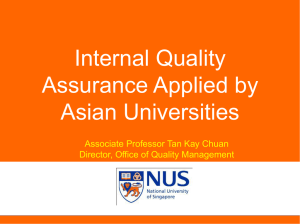 Internal Quality Assurance Applied by Asian Universities