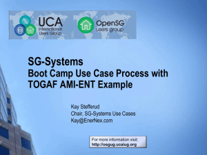 Bootcamp - Use Case Process with SG Systems TOGAF