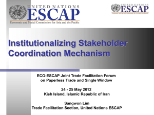 Session 4 – Institutionalizing Stakeholder Coordination