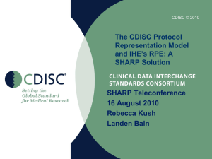The CDISC Protocol Representation Model