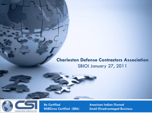 Consulting services inc. - Charleston Defense Contractors Association