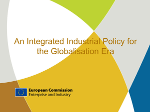 Presentation on "An Integrated Industrial Policy for the
