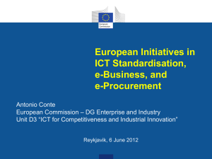 European Initiatives in the Standardisation and e-Business