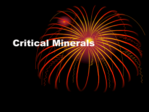 Critical Minerals - New Mexico Bureau of Mines and Mineral