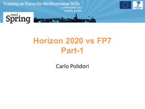Horizon 2020 vs FP7