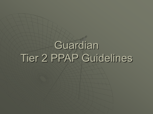 BING ASSEMBLY SYSTEMS GMT 900 Tier 2 PPAP Guidelines