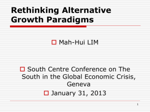Rethinking Alternative Growth Paradigms – Jan 31