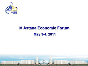 IV Astana Economic Forum May 3