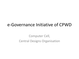 e-Gov Initiative of CPWD