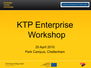 KTP Workshop Presentation - Insight – University of Gloucestershire