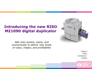 New RISO MZ1090 Introduction