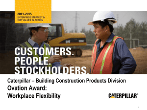 Caterpillar – Building Construction Products Division Ovation Award