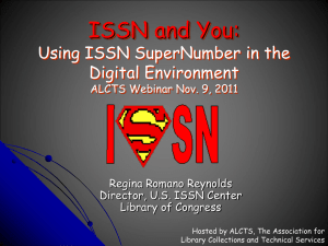 ISSN - American Library Association