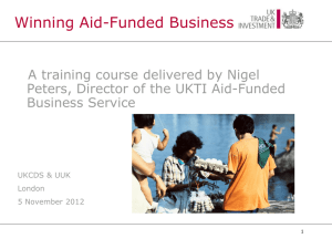 What is aid funded business?