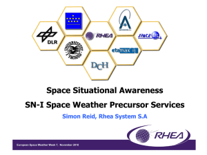 Proposal for the provision of Space Weather Segment
