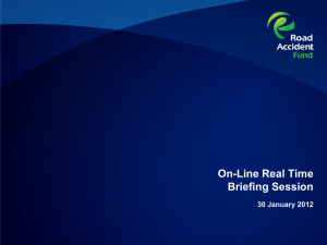Briefing session Presentation - Online Real Time Claims Processing