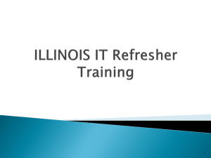 IL IT Refresher Training - Illinois Mental Health Collaborative for