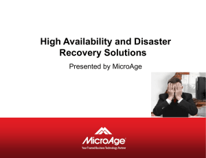 Affordable Disaster Recovery