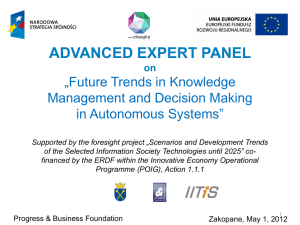 ADVANCED EXPERT PANEL on „Future Trends in Knowledge