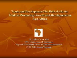 The Role of Aid for Trade - Commonwealth Parliamentary Association
