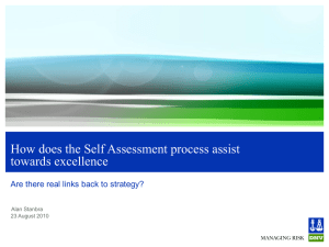 How the Self Assessment process can assist towards excellence