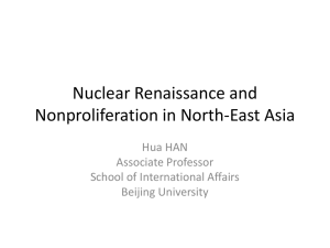 Nuclear Renaissance and Nonproliferation in Northeast Asia