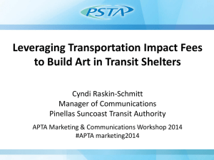 Leveraging Transportation Impact Fees to Build Art in Transit Shelters