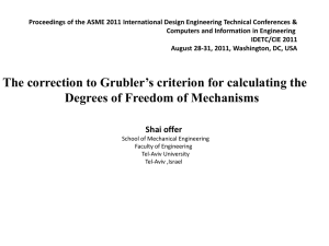 Extended Grubler`s Equation