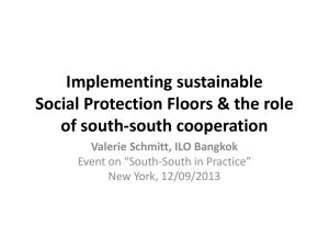 Ms. Valérie Schmitt, Social Security Specialist, ILO Sustainable