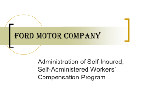 Ford Motor Company - National Council of Self Insurers