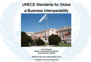 UNECE Standards for Global e-Business Interoperability