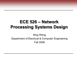 Network Processing Systems Design