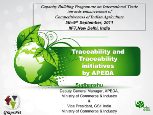 Sudhanshu, Deputy General Manager, APEDA