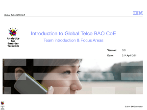 Global Telco BAO CoE - Team Overview