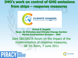 IMO`s work on control of GHG emissions from ships – response