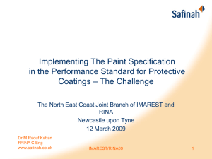 The Paint Specification in the Coating Performance